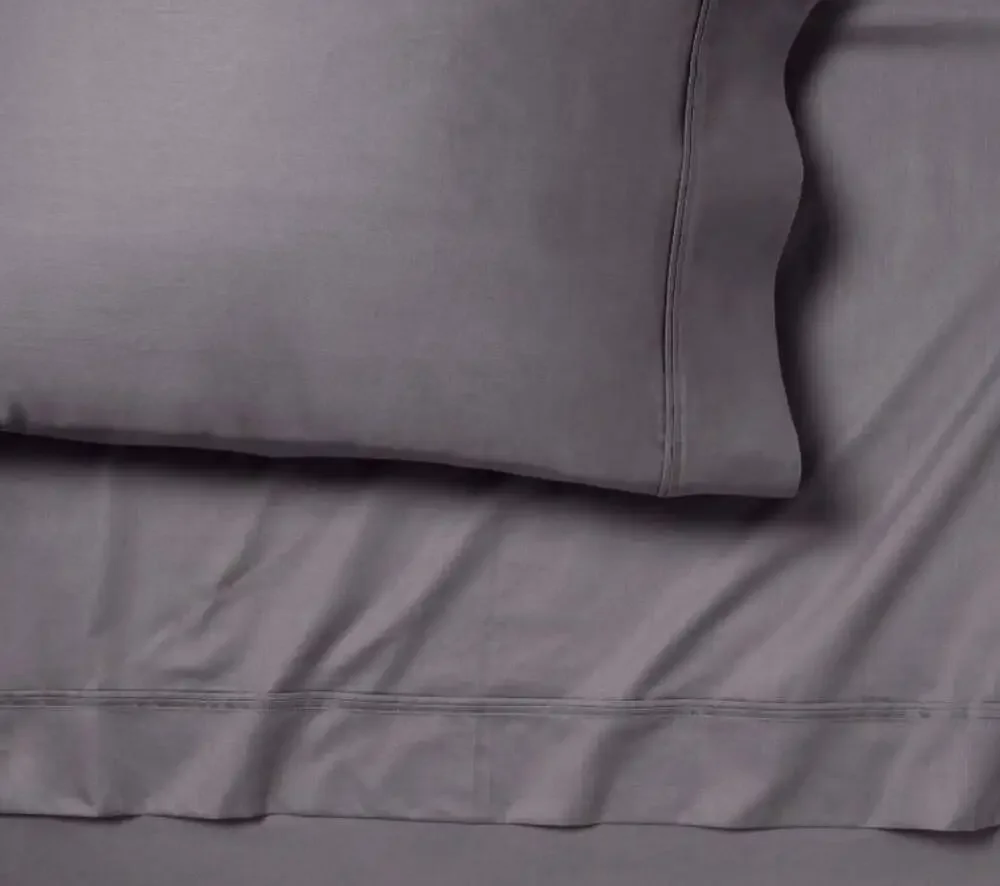 4pc Full Performance 400 Thread Count Sheet Set Dark Gray- Threshold ;Wrinkle